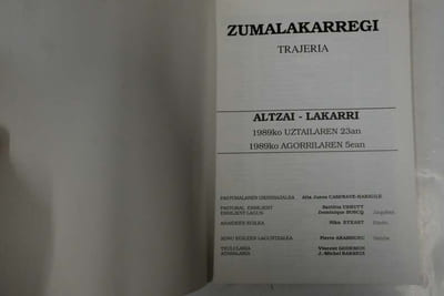 Zumalakarregi Trajeria