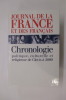 JOURNAL DE LA FRANCE ET DES FRANCAIS. Chronologie politique, culturelle, et religieuse de Clovis à 2000.. 