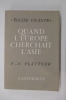 QUAND L'EUROPE CHERCHAIT L'ASIE.. F.-A. Plattner