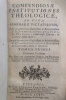 THEOLOGIE DE POTHIER. COMPENDIOS AE INSTITUTIONES THEOLOGICAE as usum SEMINARII PICTAVIENSIS. En 4 tomes.. 