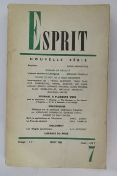 L'année dernière a Léningrad.... Esprit Nouvelle Série N° 329