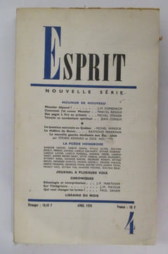 Mounier de Nouveau / La poésie Hongroise.... Esprit Nouvelle Série N°391