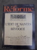 REFORME N°2084 - 23 MARS 1985 : L'EDIT DE NANTES EST REVOQUE. / HEBDOMADAIRE PROTESTANT D'INFORMATION GENERALE.. Collectif.