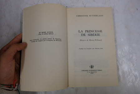 La Princesse de Sibérie, Histoire de Maria Volkonski
