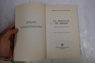 La Princesse de Sibérie, Histoire de Maria Volkonski