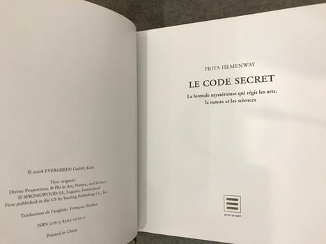 LE CODE SECRET. La formule mystérieuse qui régit les arts, la nature et les sciences.. Priya Hemenway