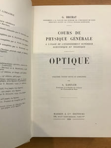 Cours de physique générale - Optique - 5e édition