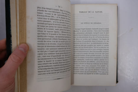 Cosmos essai d'une description physique du monde. Tomes 1 à 3. Traduit par F. Faye (Tomes 1 et 3), puis par Ch. Galusky (T. 2 et seconde partie T.3). ...
