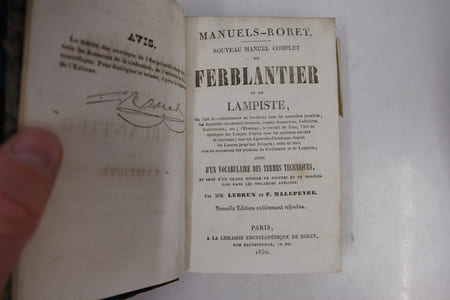 Nouveau Manuel Complet du Ferblantier Lampiste