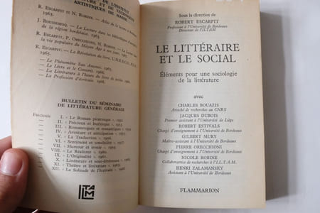 Le Littéraire et le Social