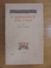 L'annonce faite à Marie. Claudel, Paul