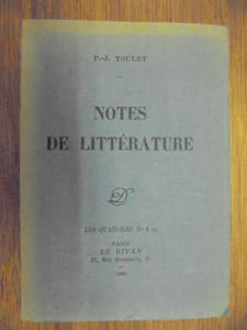 NOTES DE LITTERATURE. Les Quatorze N°4