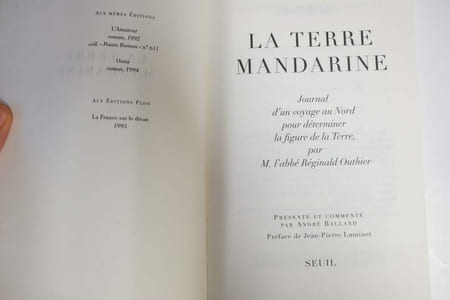 La Terre mandarine : Journal d'un voyage au Nord pour déterminer la figure de la Terre, par M. l'abbé Réginald Outhier