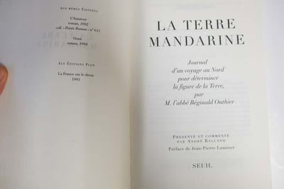 La Terre mandarine : Journal d'un voyage au Nord pour déterminer la figure de la Terre, par M. l'abbé Réginald Outhier