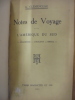 NOTES DE VOYAGE DANS L'AMERIQUE DU SUD - ARGENTINE - URUGUAY - BRESIL. G. CLEMENCEAU