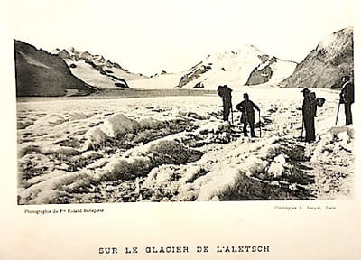 Le Glacier de l'Aletsch et le lac de Märjelen.