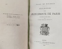 Description des Monuments de PARIS. Introduction et notes par l'Abbé Valentin Dufour.. BOURGES (Isaac de);