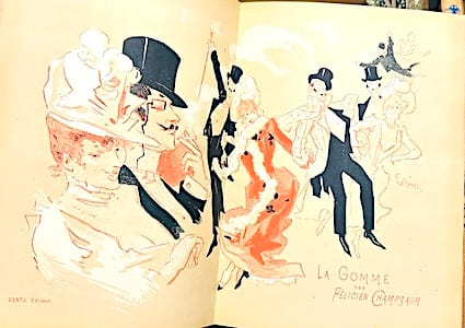 LA GOMME. Pièce en 3 actes. Illustrations de Caran d'Ache, Jules Chéret, Henri Gerbault, Aug.-F. Gorguet, Lunel, Mars, Louis Morin, José Roy, Félicien ...