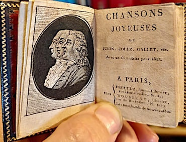 Chansons joyeuses de Piron, Collé, Gallet, etc. Avec un calendrier pour 1813