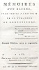 Mémoires d'un détenu, pour servir à l'histoire de la tyrannie de Robespierre. Seconde édition revue et augmentée.. RIOUFFE (H.);
