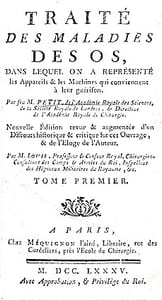Traité des Maladies des OS, dans lequel on a représenté les Appareils & les Machines qui conviennent à leur guérison.