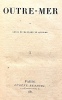 OUTRE-MER.. MAYNARD de QUEILHE (Louis);