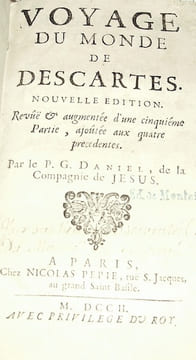 Voyage du Monde de DESCARTES. Nouvelle édition revue & augmentée d'une cinquième partie, ajoutée aux quatre précédentes.. DANIEL (Gabriel);