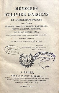 MEMOIRES et Correspondances des Généraux Charette, Stofflet, Puisaye, d'Autichamp, Frotté, Cormatin, Botherel; de l'abbé Bernier, etc., et de plusieurs autres chefs, officiers, agents royalistes; pour servir à l'histoire de la guerre civile de 1793 à 1796. 
