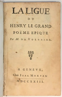 La Ligue, ou Henry le Grand, poème épique.