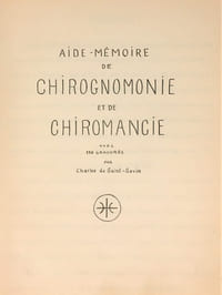 Aide-mémoire de Chirognomonie et de Chiromancie.
