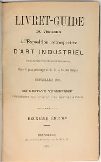 Livret-guide du visiteur à l'Exposition rétrospective d'art industriel.