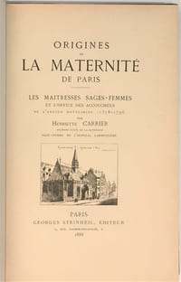 Origines de la Maternité de Paris. 