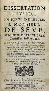 Dissertation physique en forme de lettre à Monsieur de Sève […] dans laquelle il est prouvé [que] Jacques Aymar [peut] suivre avec une baguette les meurtriers & les voleurs…. 