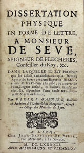 Dissertation physique en forme de lettre à Monsieur de Sève […] dans laquelle il est prouvé [que] Jacques Aymar [peut] suivre avec une baguette les meurtriers & les voleurs…. 