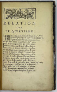Relation sur le Quiétisme.