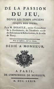 De la Passion du Jeu depuis les temps anciens jusqu’à nos jours.