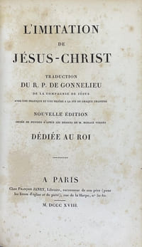 L'IMITATION DE JÉSUS CHRIST, traduction du R. P. de Gonnelieu…
