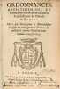 Ordonnances, Advertissemens, et Instructions aux Recteurs, & autres Ecclesiastiques du Diocese de Pamies.. [SPONDE Henri de].