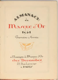 ALMANACH DU MASQUE D'OR.