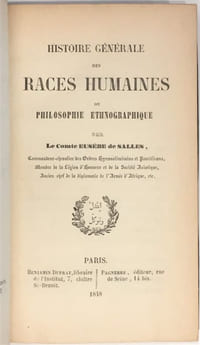 Histoire générale des races humaines, ou Philosophie ethnographique.