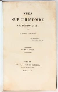 Vues sur l'histoire contemporaine.