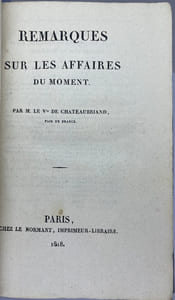 Remarques sur les affaires du moment.