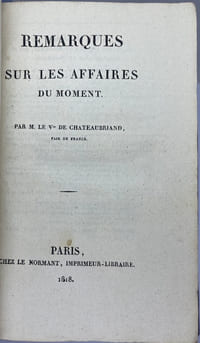 Remarques sur les affaires du moment. 