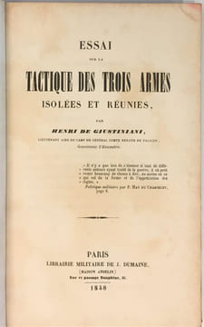Essai sur la tactique des trois armes isolées et réunies… . GIUSTINIANI Henri de.