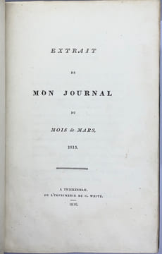 Extrait de mon journal du mois de mars 1815. . LOUIS-PHILIPPE D'ORLÉANS. 
