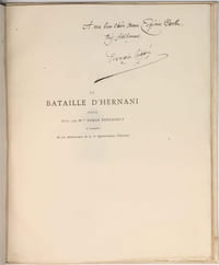 La Bataille d'Hernani, poésie dite par Mlle Sarah Bernhardt à la Comédie Française le 25 février 1880.