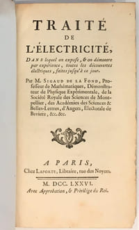 Traité de l’Electricité.