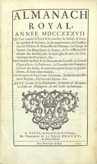 ALMANACH ROYAL.