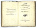 Lettre &agrave; l'auteur d'un ouvrage intitul&eacute; : Superstitions et prestiges des philosophes du dix-huiti&egrave;me si&egrave;cle, etc. . DELEUZE Joseph-Philippe-Fran&ccedil;ois
