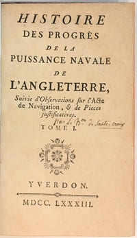 Histoire des progrès de la puissance navale de l'Angleterre, Suivie d'Observations sur l'Acte de Navigation, & de Pieces justificatives.